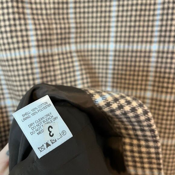 Able Brushed Cotton Plaid Marie Oversized Overcoat Jacket Women's Size Large - Picture 6 of 6